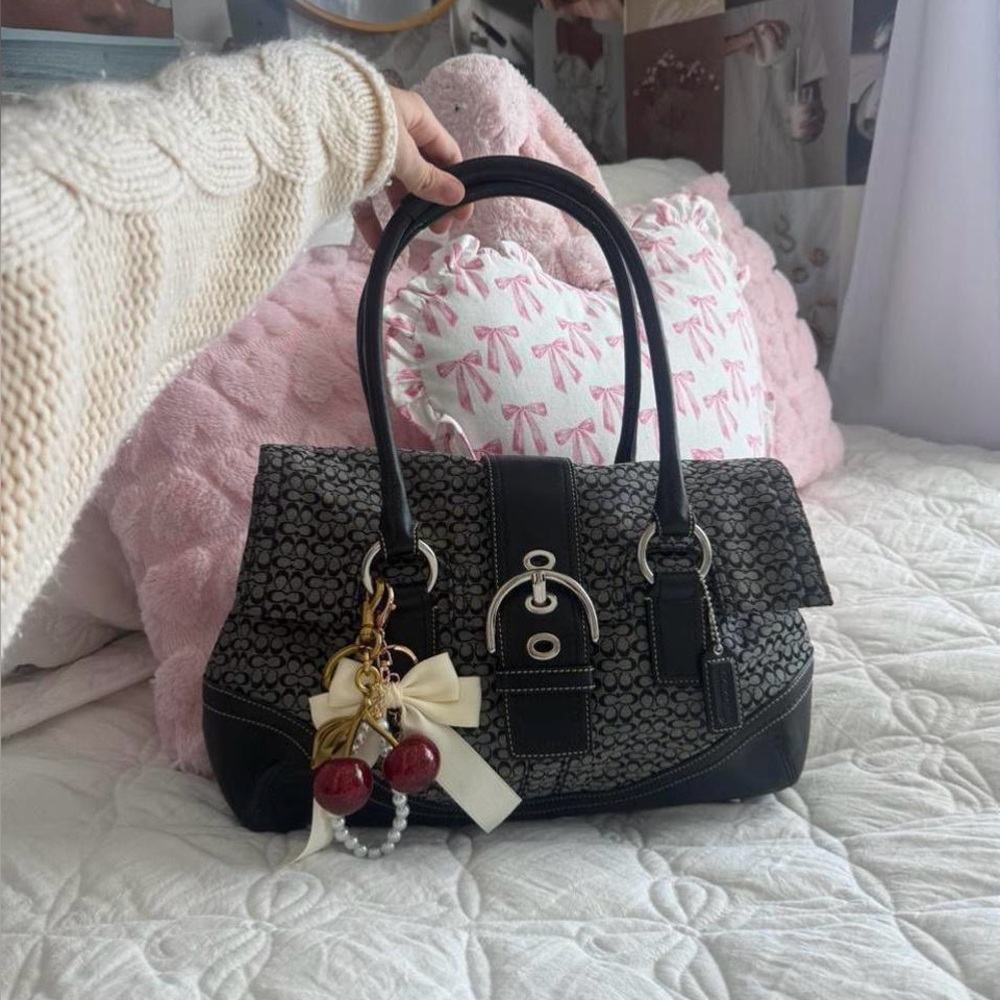 2K Coach Soho monogram Black and Grey Shoulder Bag/Purse